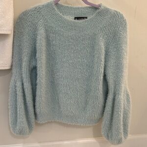 Lucy Paris Soft Blue Crew Neck Sweater